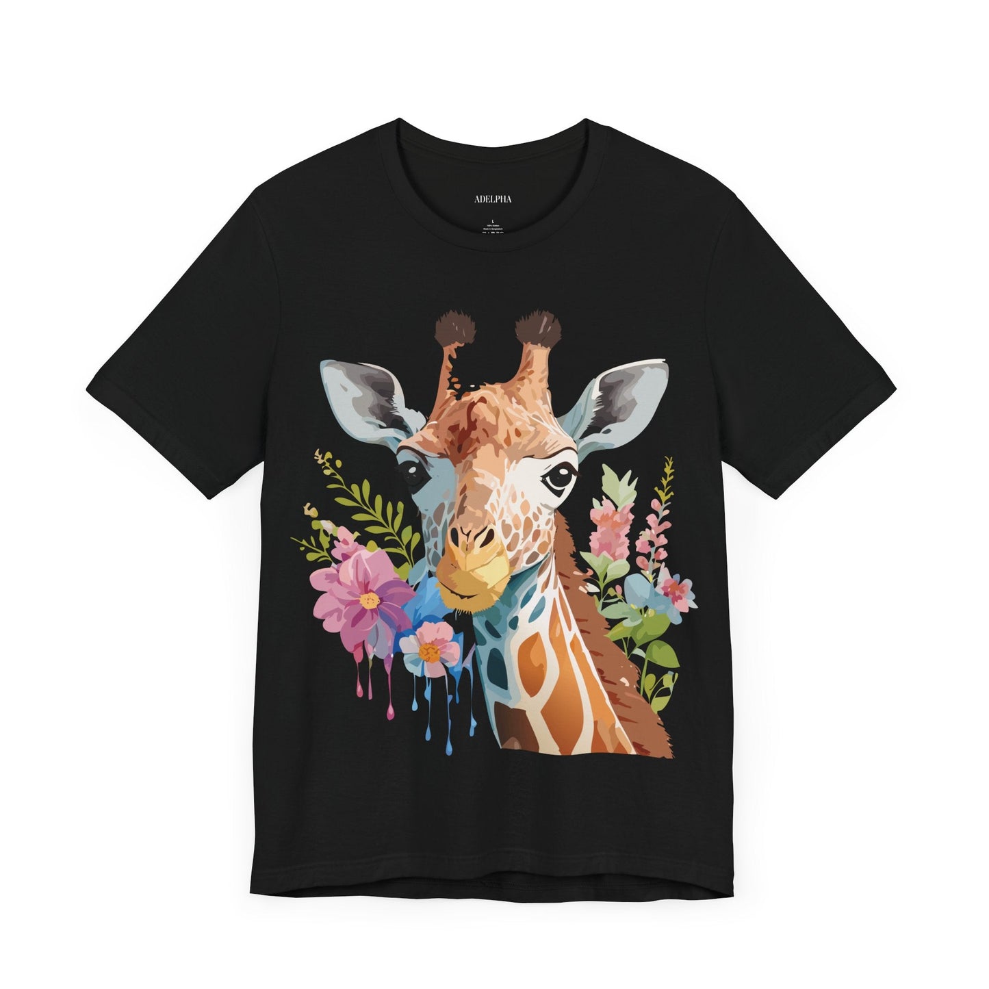Giraffe Graphic Unisex 100 Cotton Vintage Animal Art T-Shirt 3