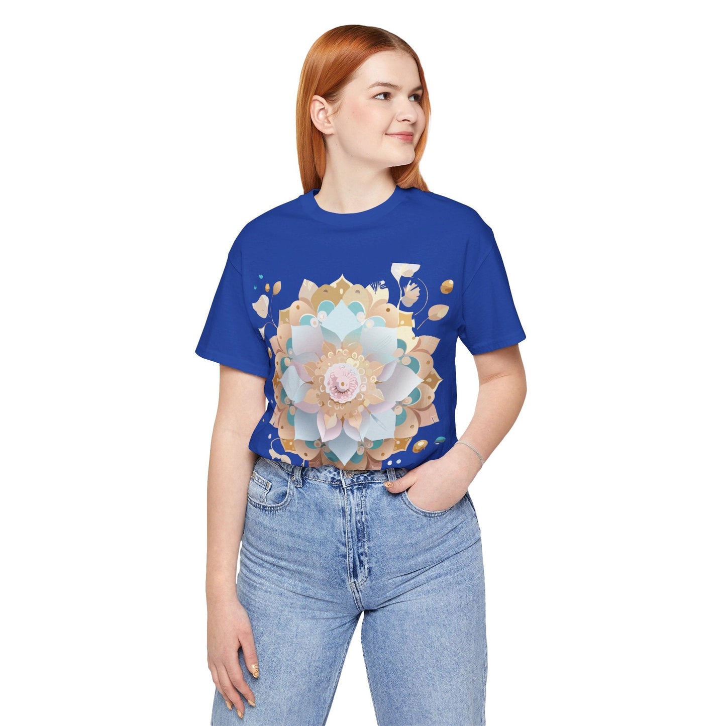Mandala Graphic Tee Unisex Jersey Short Sleeve Featuring Vintage Inspired Adelpha Artwork