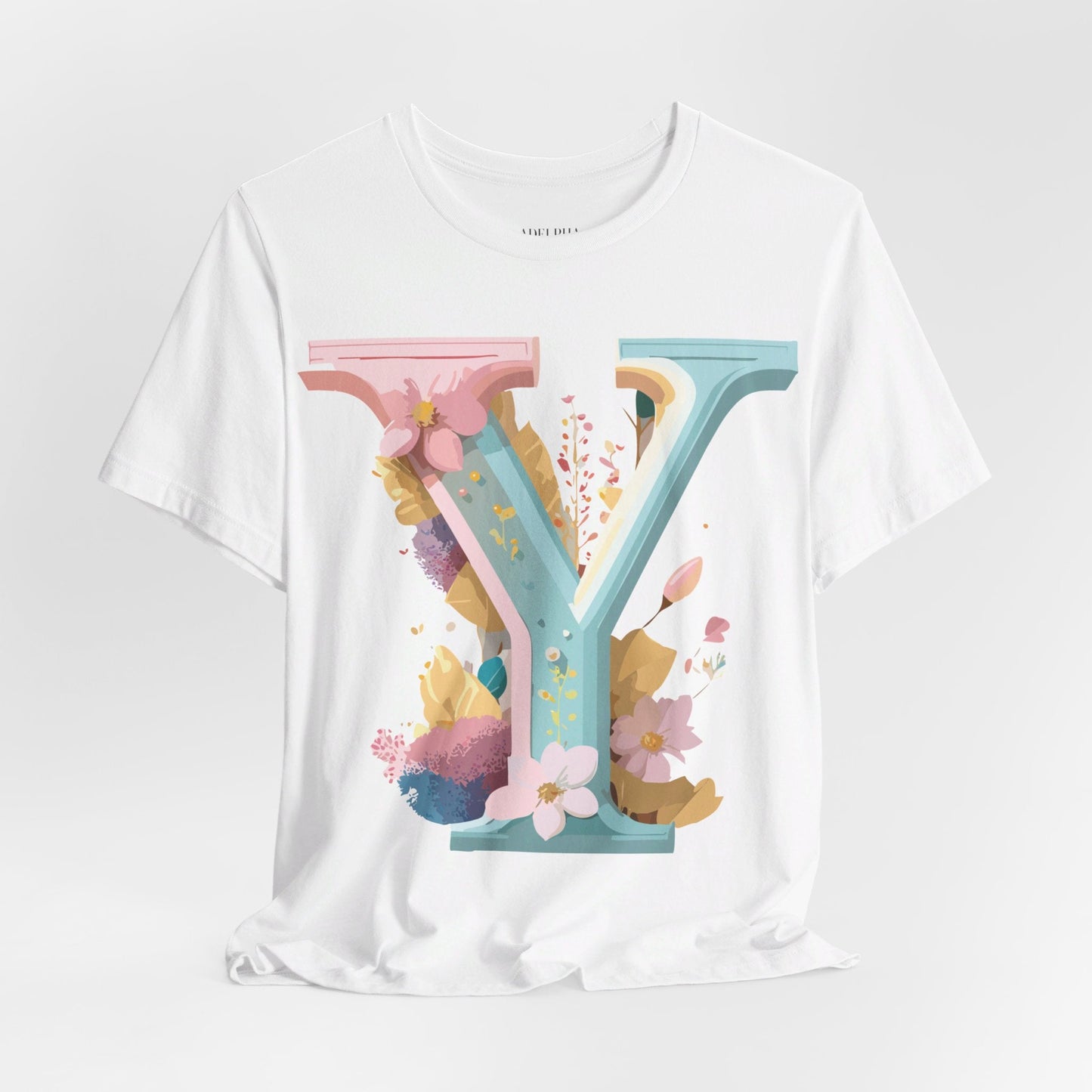 Letter Y Shirt Unisex Jersey Graphic Tee By Adelpha Vintage Inspired Art Short Sleeve Premium