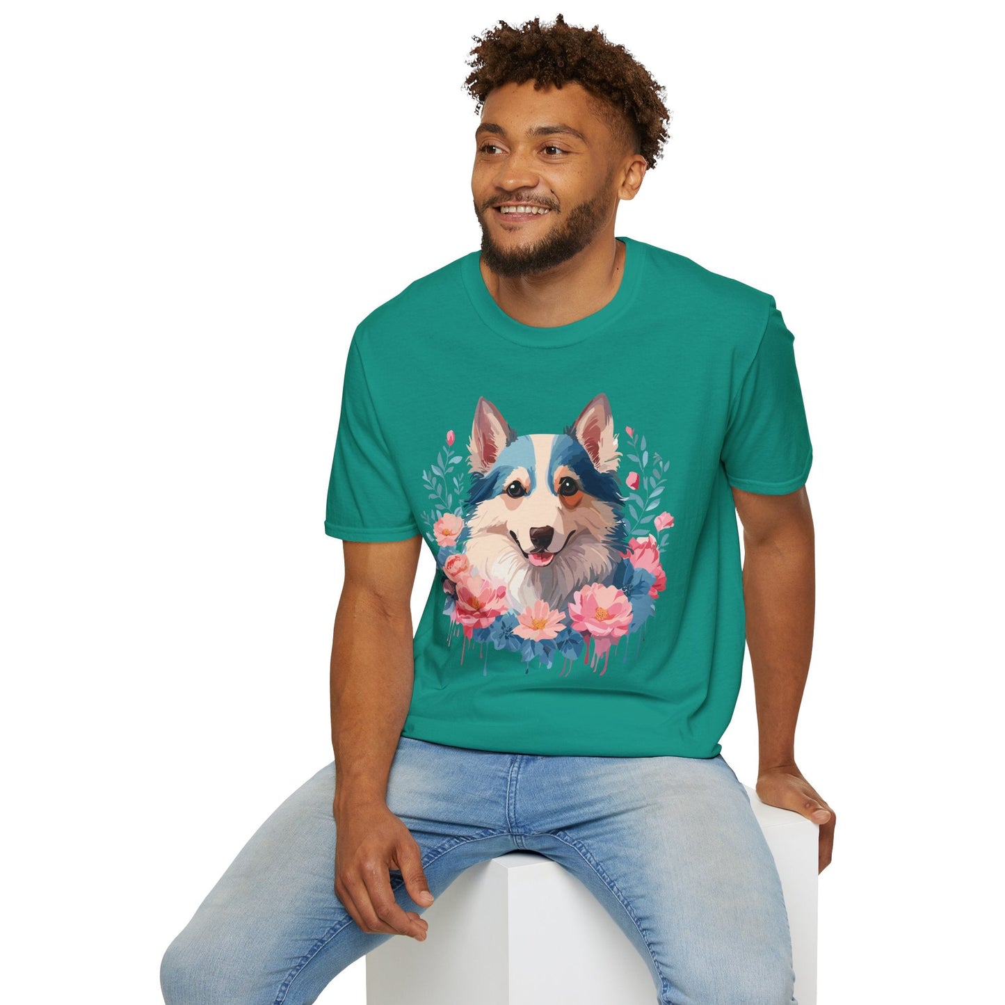 Dog Shirt Unisex Animal Tee Softstyle Cotton Lightweight Breathable