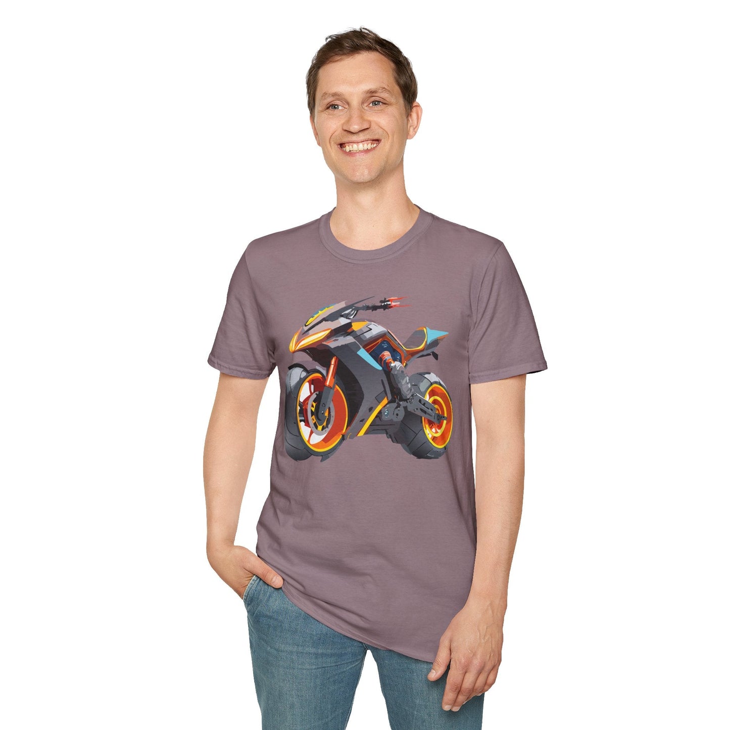 Bike Graphic Unisex Cotton Motorcycle Art Design Tee 2