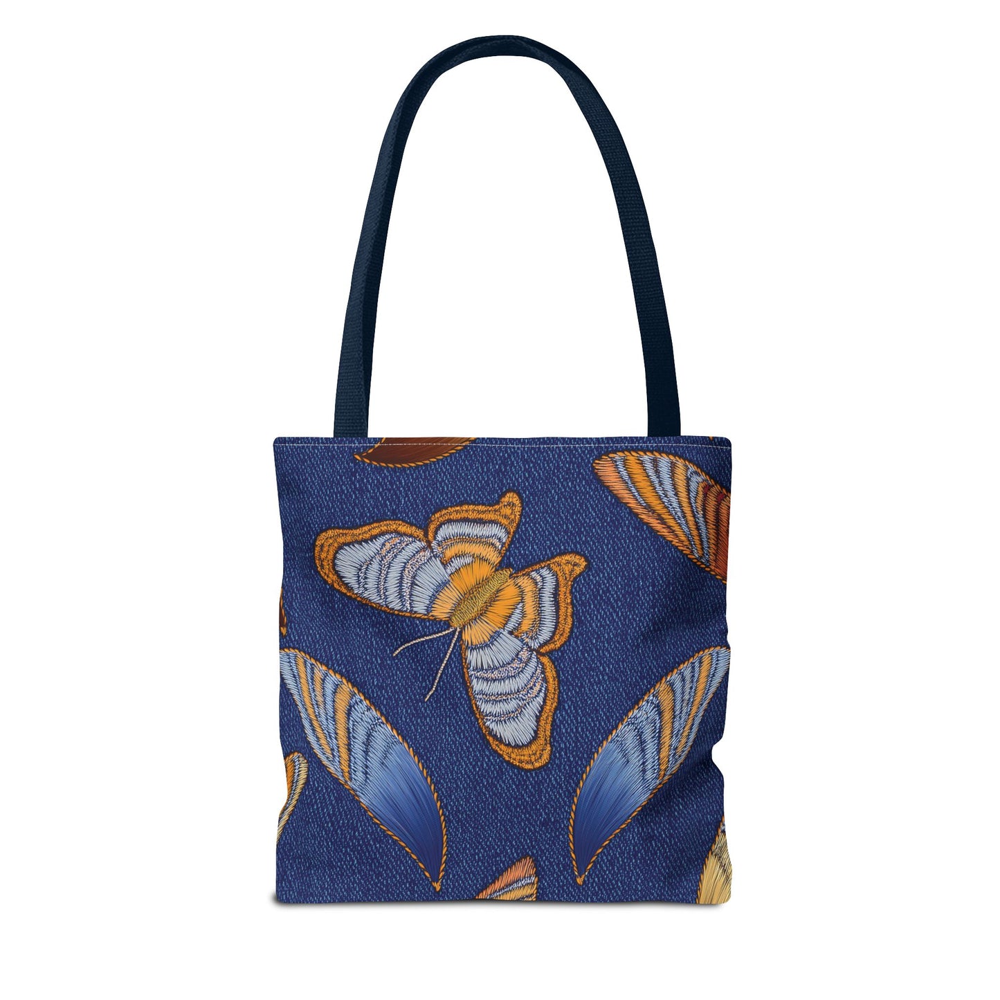 Denim Fabric Imitation Print Unisex Canvas Bag Poly Spun 3 Sizes Tote Bag 173