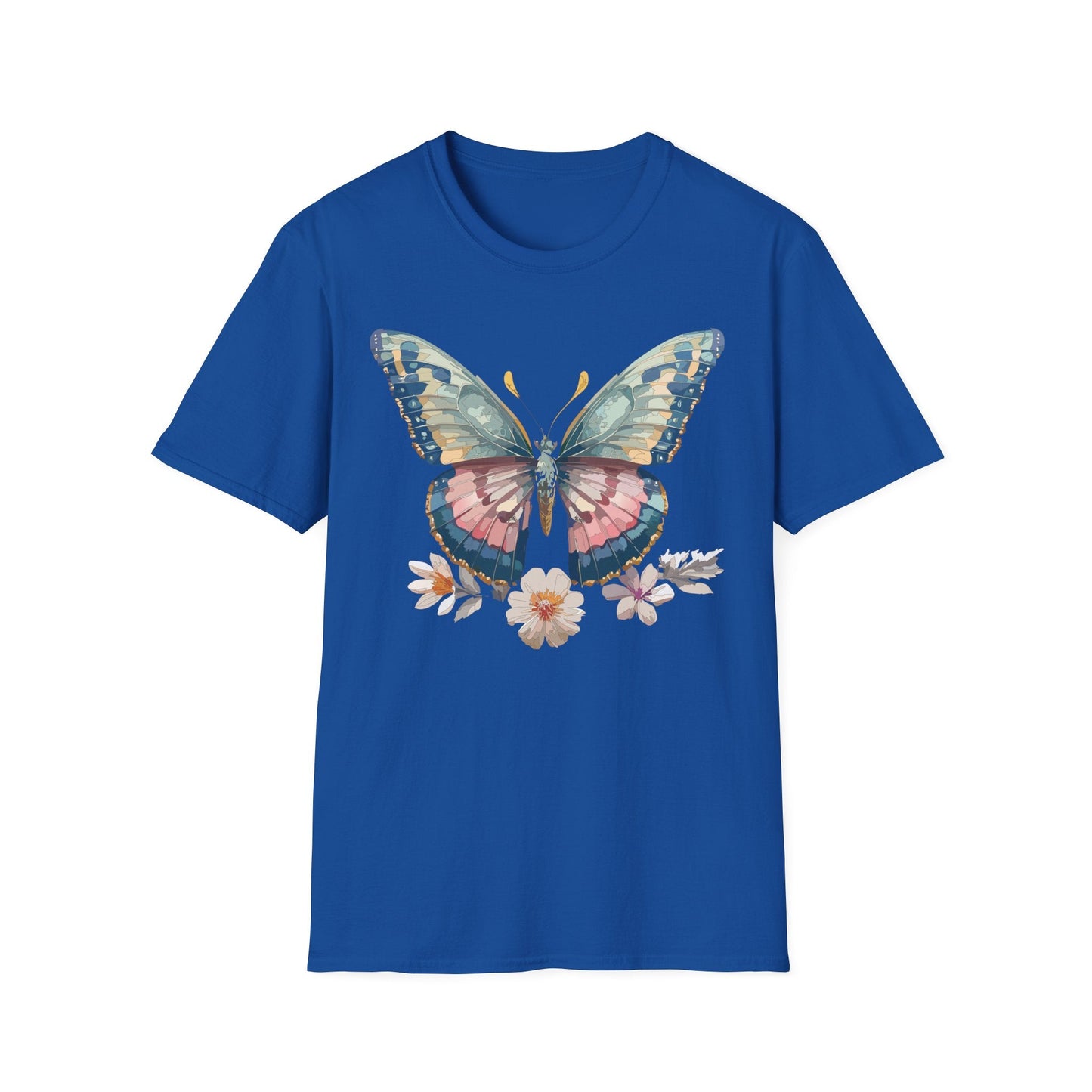 Butterfly Shirt Unisex Monarch Design Gildan Softstyle 64000 Ring Spun Cotton Tee