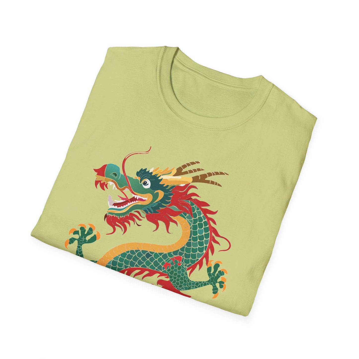 Dragon Graphic Unisex Cotton Softstyle Art Design Tee With Animals 3