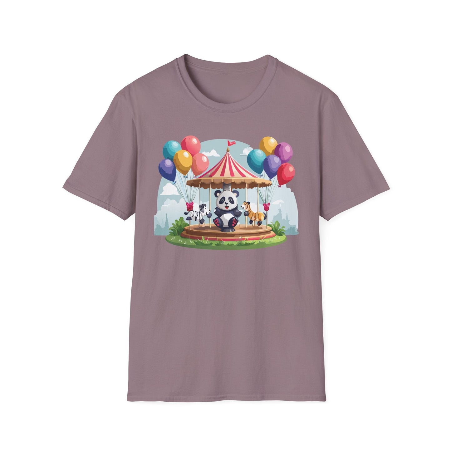 Unisex Panda Shirt Panda Tee Animal Print T Shirt Softstyle 64000 Gildan 100 Percent Ring Spun Cotton