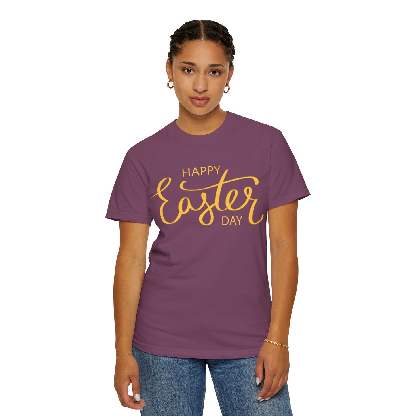 Happy Easter Day T-Shirt, Tee Shirt with Easter Signature, T Shirt with Easter Prints, Tee Shirt with Easter Design