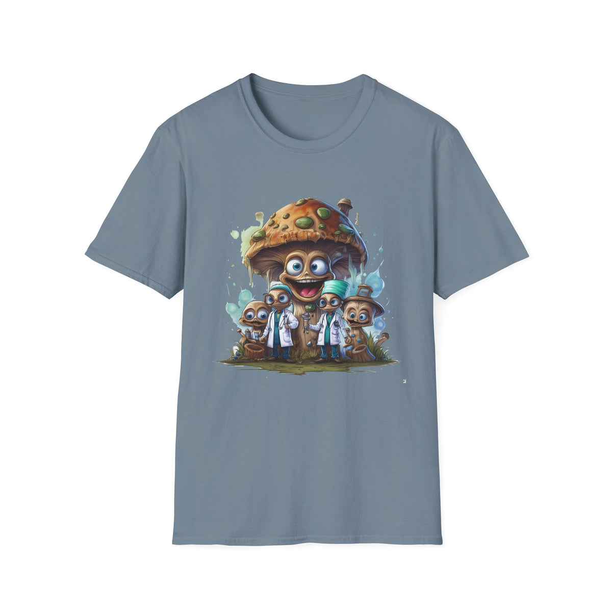 Funny Mashroom Cartoon  Graphic Tee Gildan Unisex 100 Cotton Tee Shirt c17