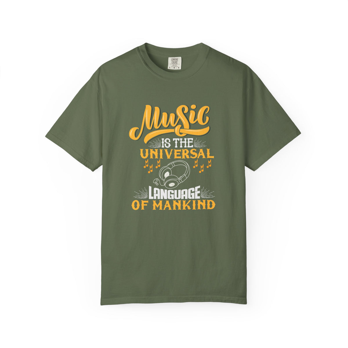 Music Is the Universal Language of Mankind T-shirt Music Quote Unisex Cotton Tee 063