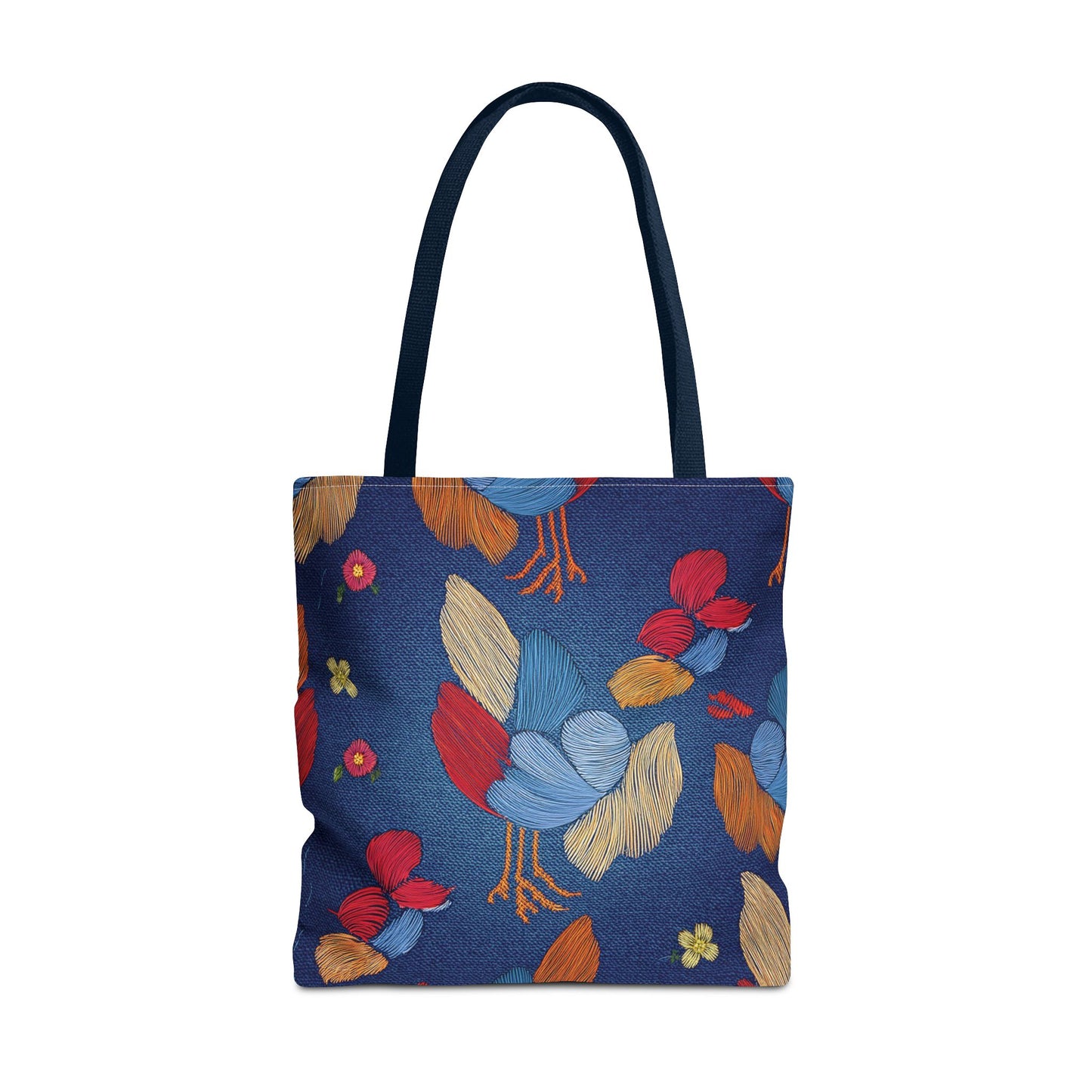 Denim Fabric Imitation Print Unisex Canvas Bag Poly Spun 3 Sizes Tote Bag 194-2