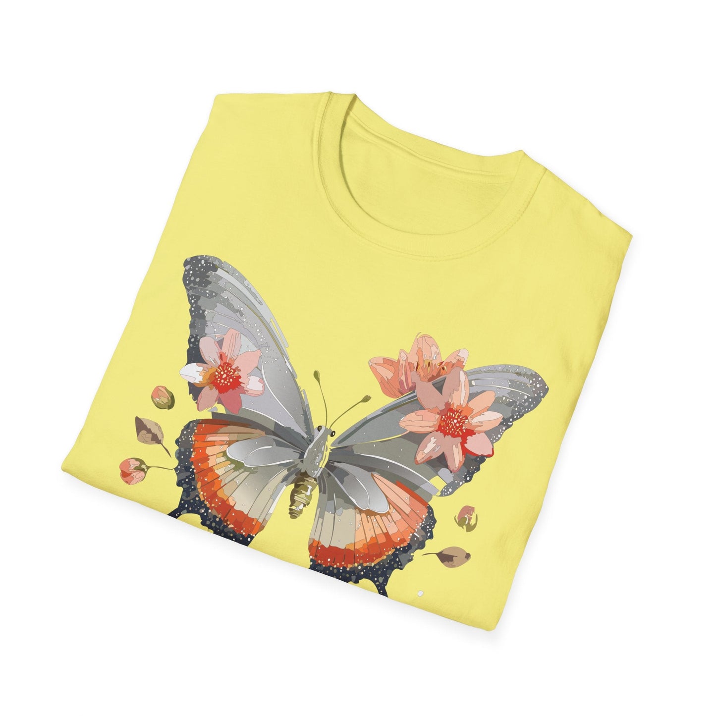 Monarch Butterfly T Shirt Unisex Softstyle Gildan 64000 100 Percent Ring Spun Cotton Tee