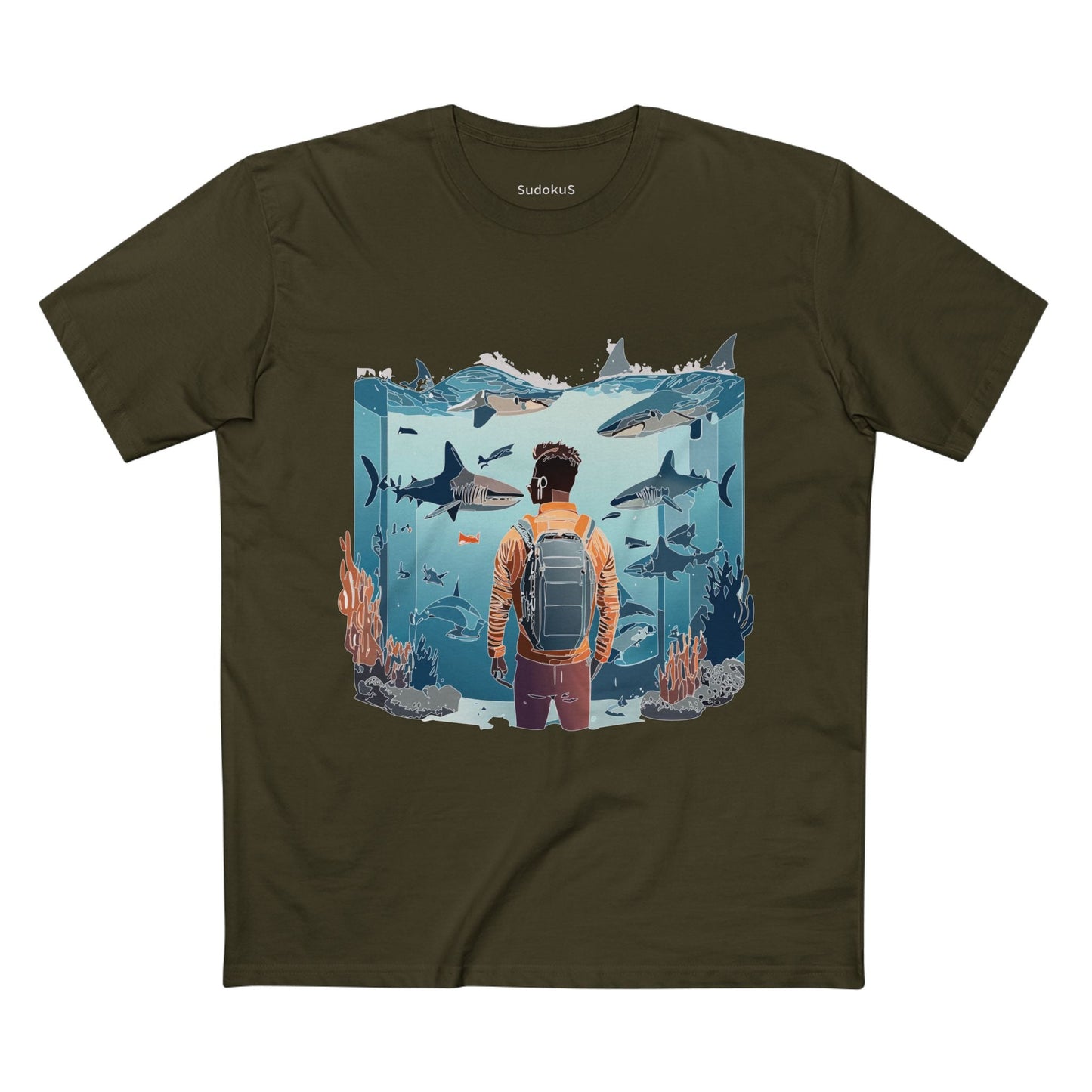 Ocean Coast Graphic Unisex 100 Cotton Staple Tee 6