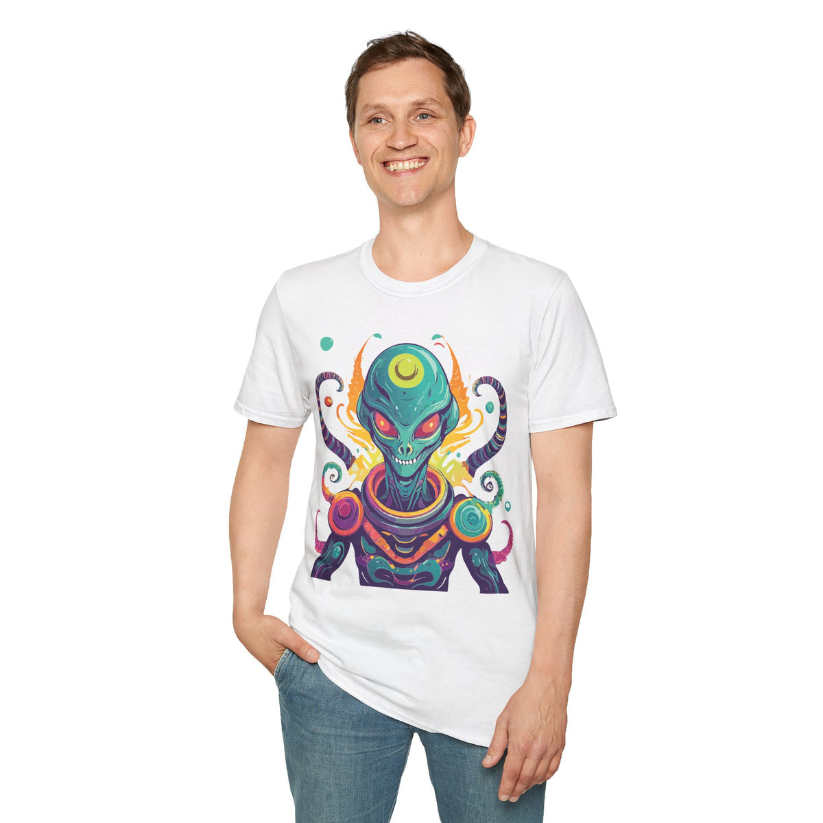 Alien Cosmos Graphic Tee Gildan Unisex 100 Cotton Tee Shirt a6