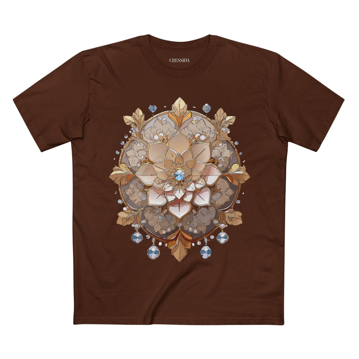 Floral Graphic T-Shirt Unisex 100 Cotton Art Design with Antique Flowers Tee 17