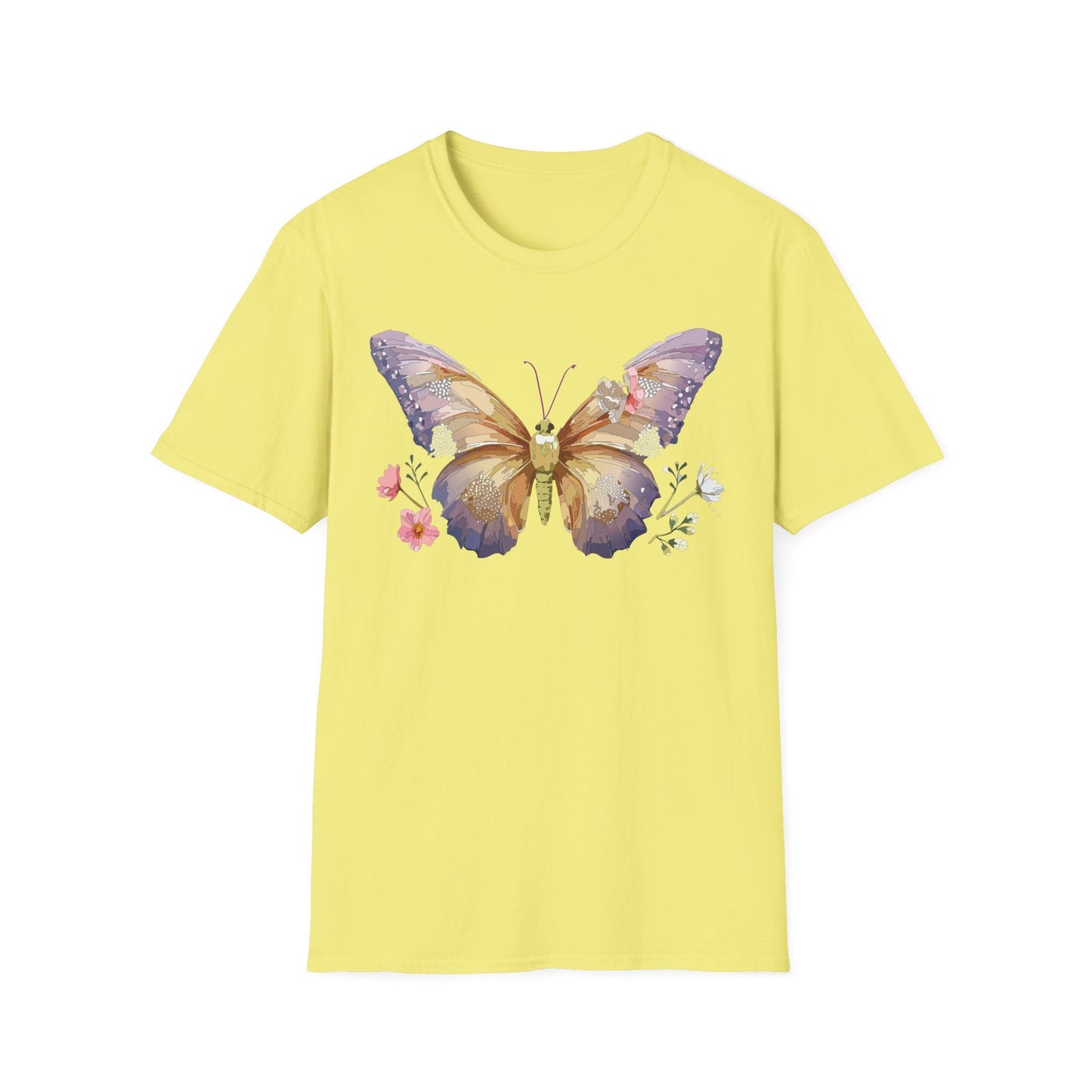 Monarch Butterfly Shirt Unisex Short Sleeve Tee Gildan Softstyle 64000 100 Percent Ring Spun Cotton