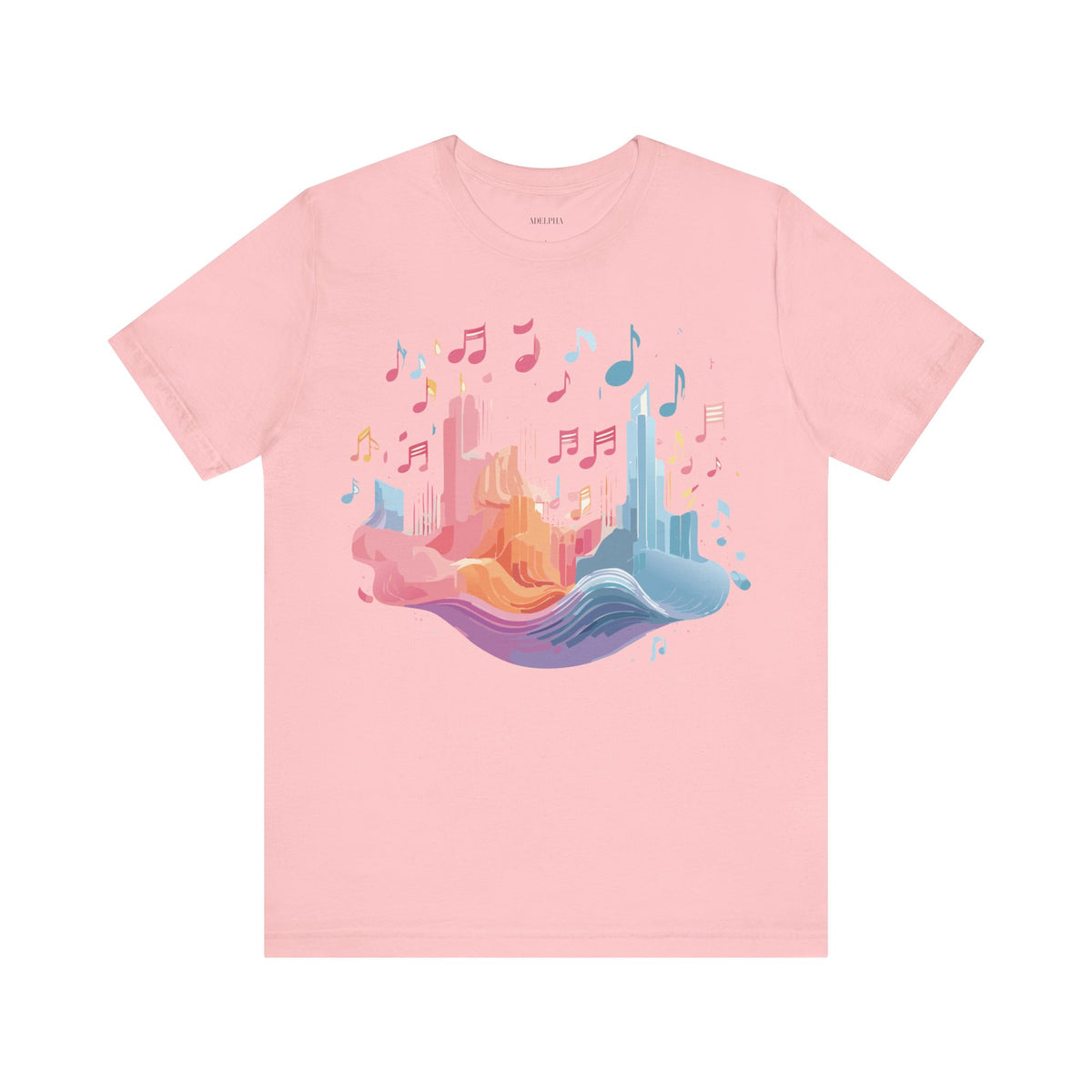Music Graphic Unisex Cotton Bella+Canvas Tee with Art Design n186