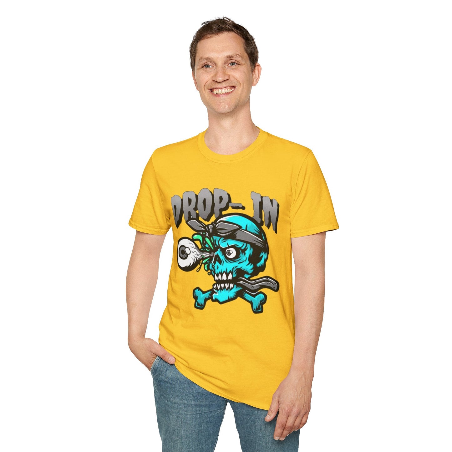 Unisex Skull T Shirt Skeleton Shirt With Skull Artwork Gildan Softstyle 64000 Cotton Tee