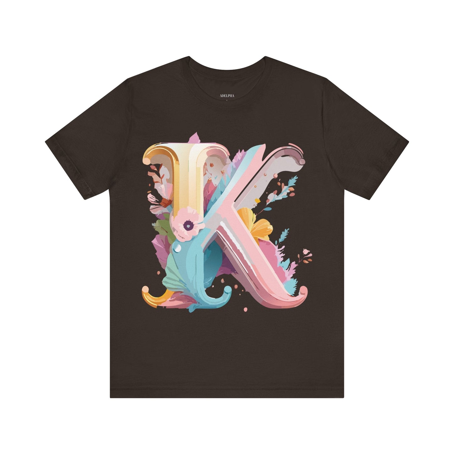 Letter K Shirt Unisex Graphic Tee With Vintage Inspired Artwork Adelpha Premium Comfort