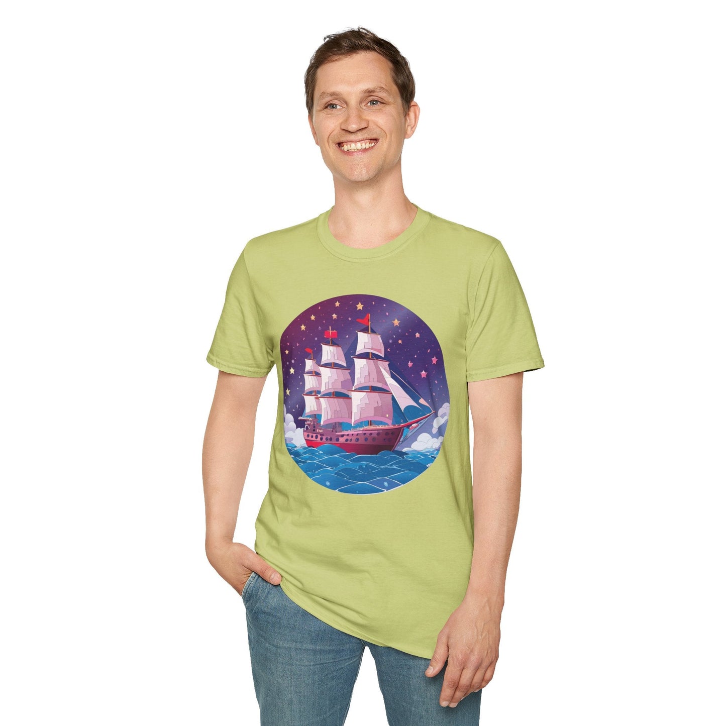 Ship T Shirts Frigate Vessel Tee Unisex Softstyle 64000 Gildan Ring Spun Cotton T Shirt
