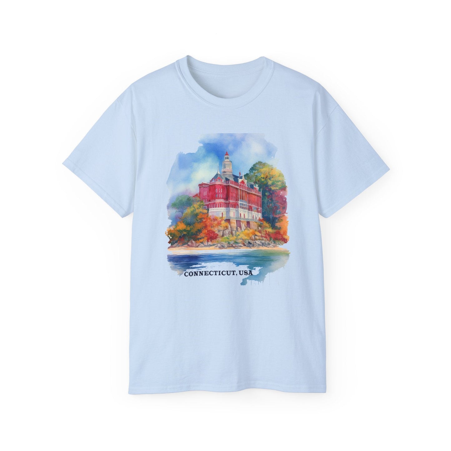 Connecticut Graphic Unisex Cotton T‑Shirt 2