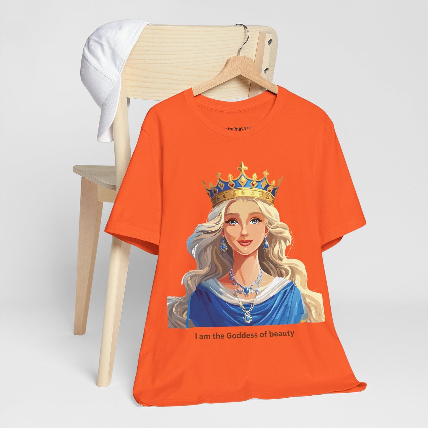 Goddess Graphic Tee Unisex Short Sleeve Original Art by Retro2Nova Premium Cotton
