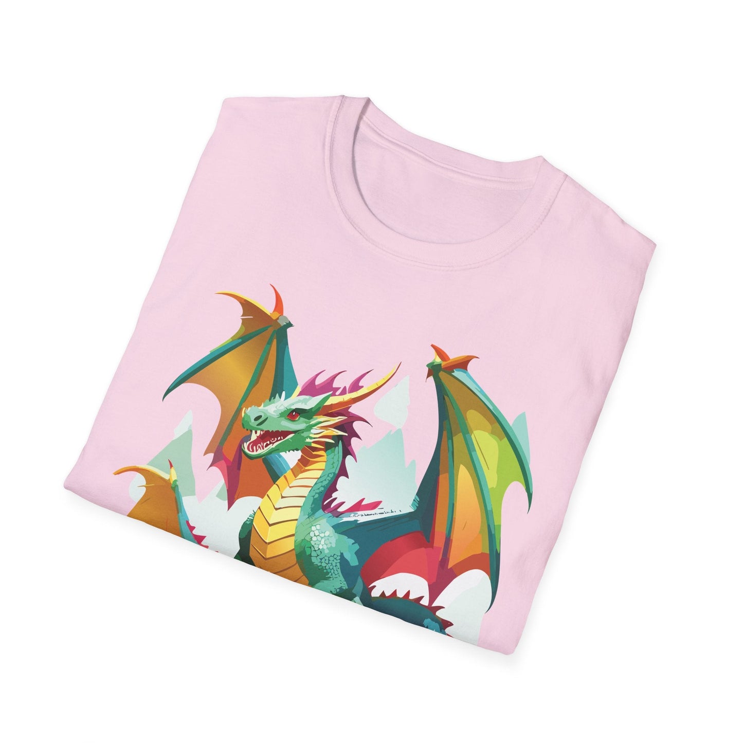 Dragon Graphic Unisex Cotton Softstyle Art Design Tee With Animals 2