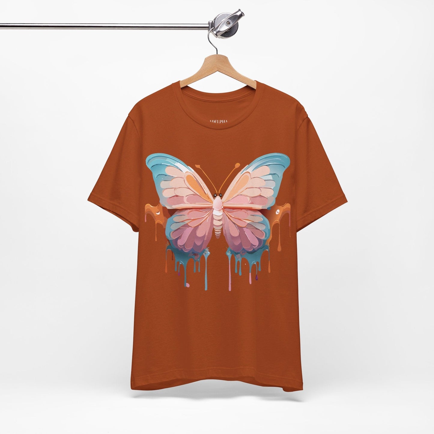 Butterfly Graphic Unisex 100 Cotton Lightweight Vintage Design Jersey Tee 86