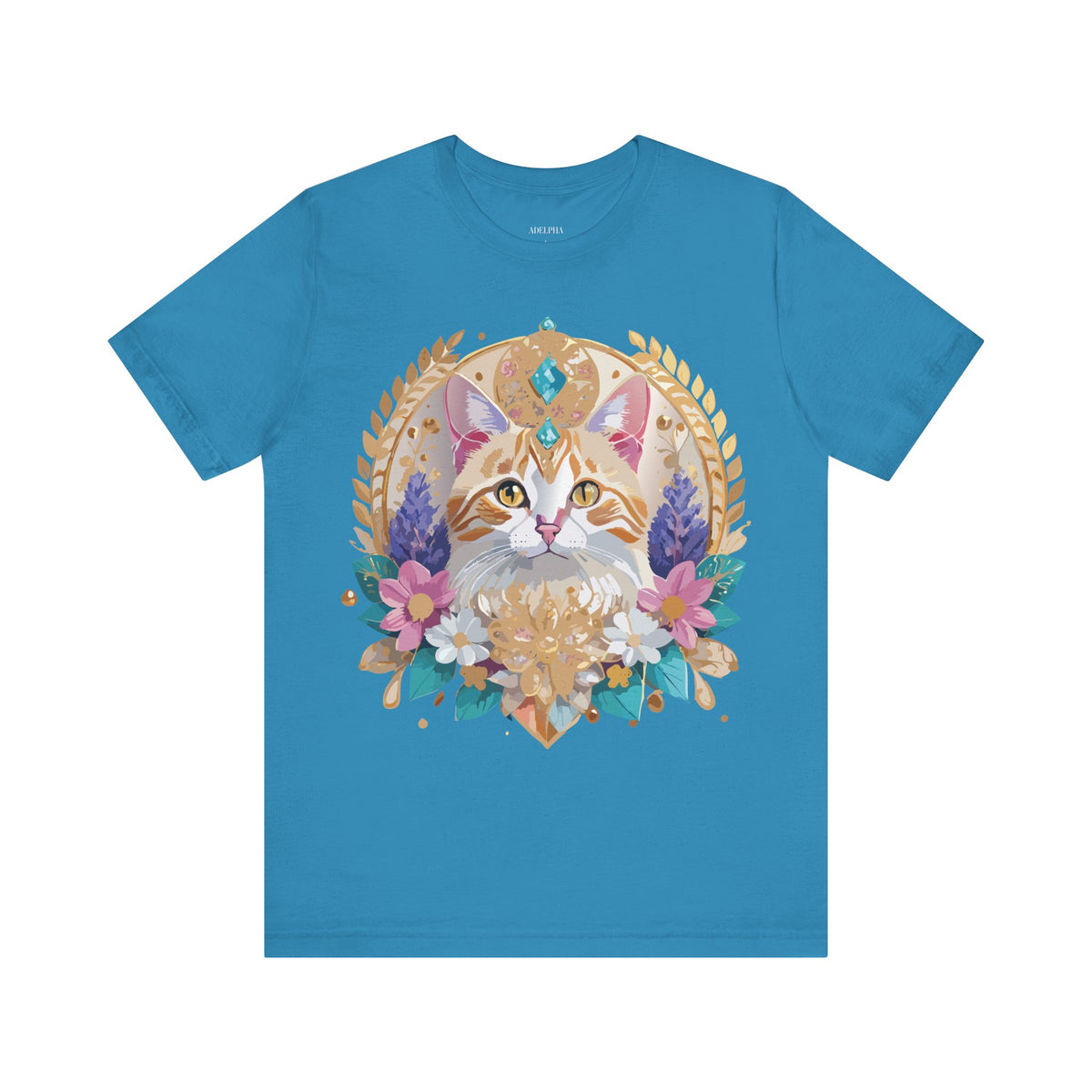Medallion Graphic Unisex Cotton Bella+Canvas Tee with Art Design d71