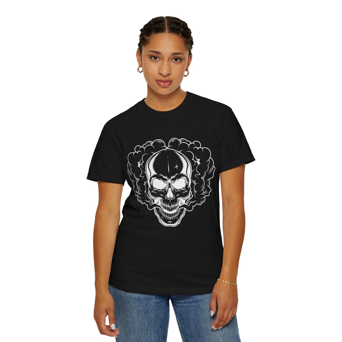 Unisex Cotton Tee Shirt with Skull