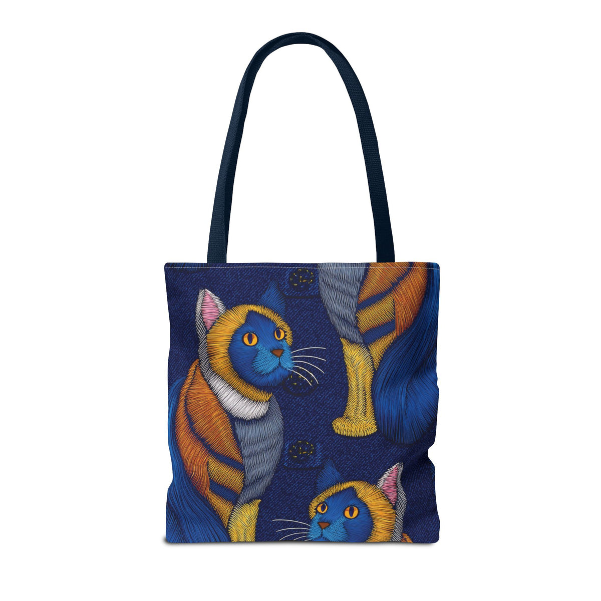 Denim Fabric Imitation Print Unisex Canvas Bag Poly Spun 3 Sizes Tote Bag 190-4