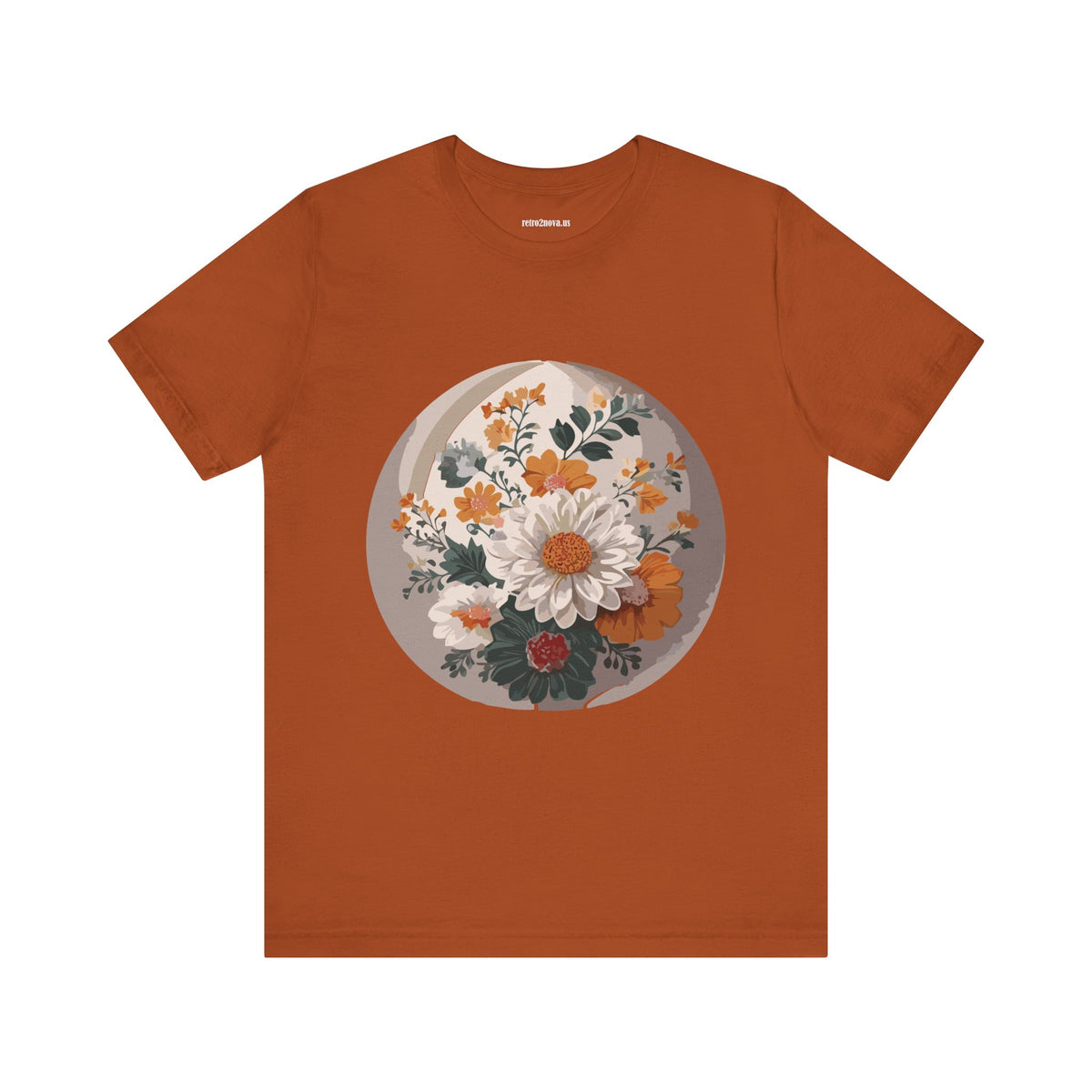 Floral Graphic Unisex Cotton Bella+Canvas Tee with Flowers Design ab10