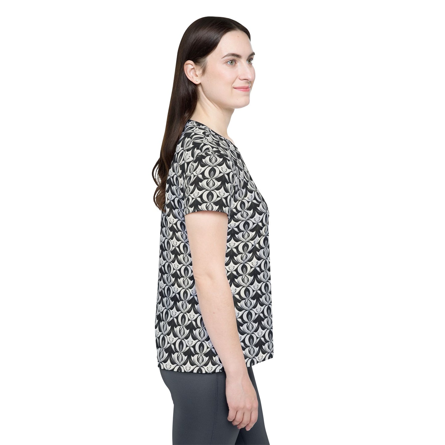 Women Poly Shirt with Ornament O12