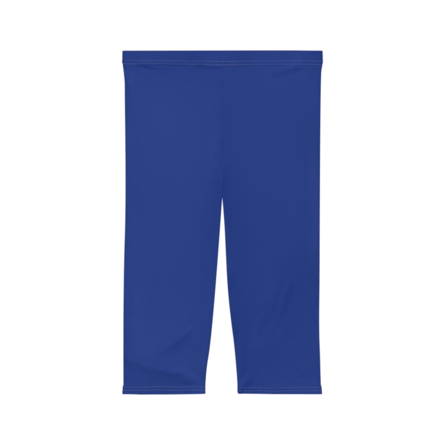 French Blue Color Women's Brushed Suede Poly Span Casual Capri Leggings XS-2XL