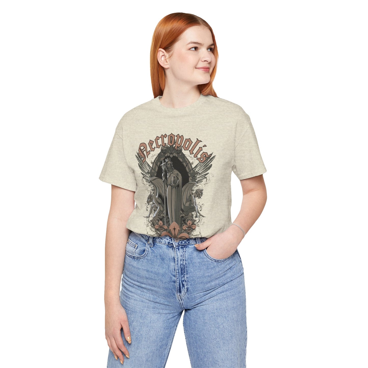 Gothic Skull Graphic Unisex Cotton T-Shirt r7