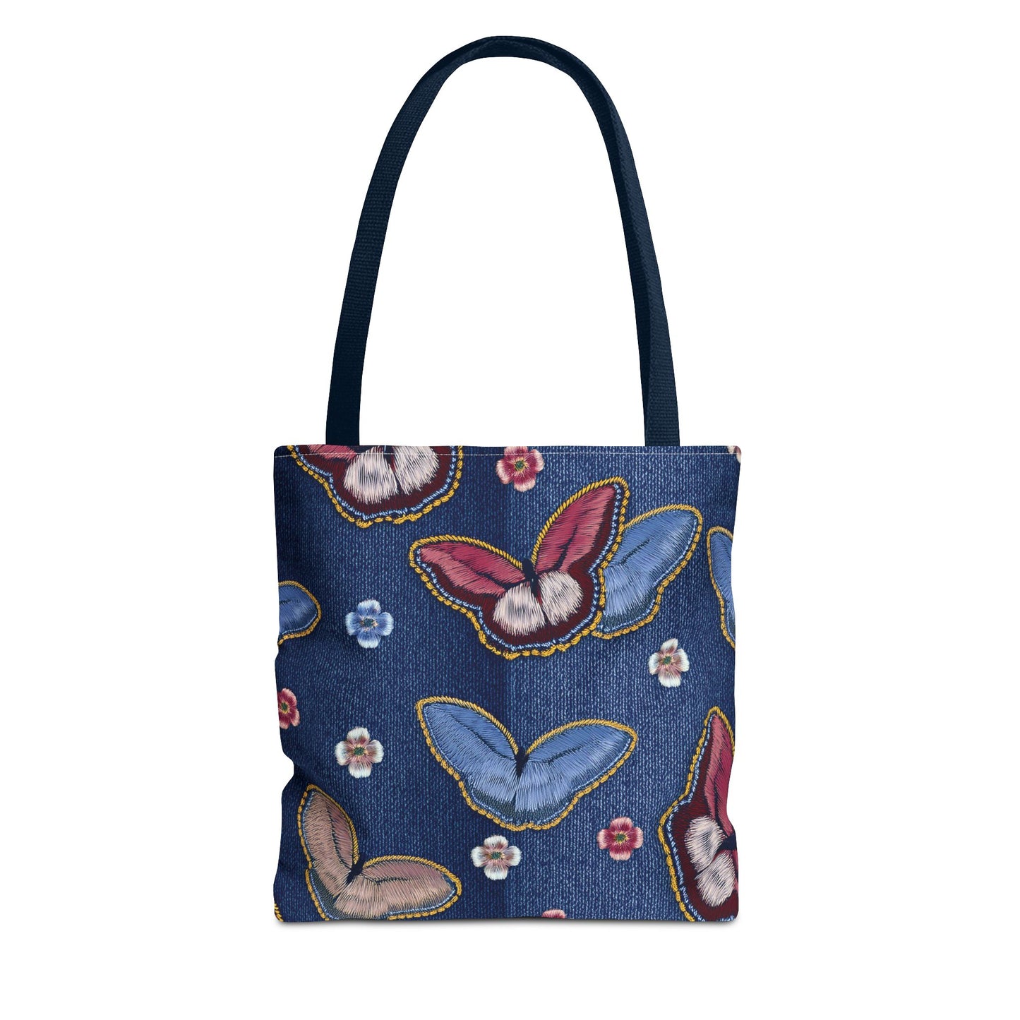 Denim Fabric Imitation Print Unisex Canvas Bag Poly Spun 3 Sizes Tote Bag 180