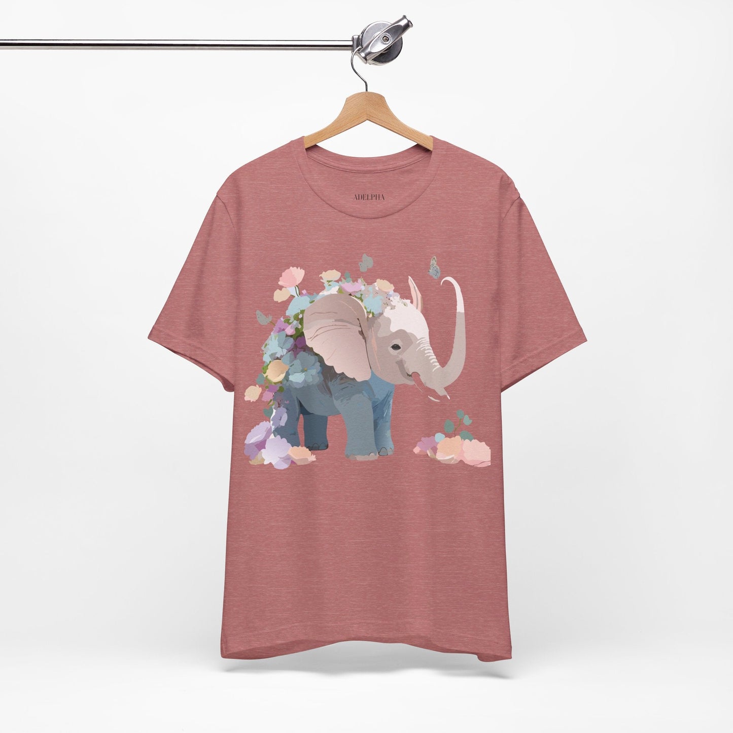 Elephant Graphic Tee Unisex Jersey Short Sleeve Art Design Adelpha Premium Vintage Inspired