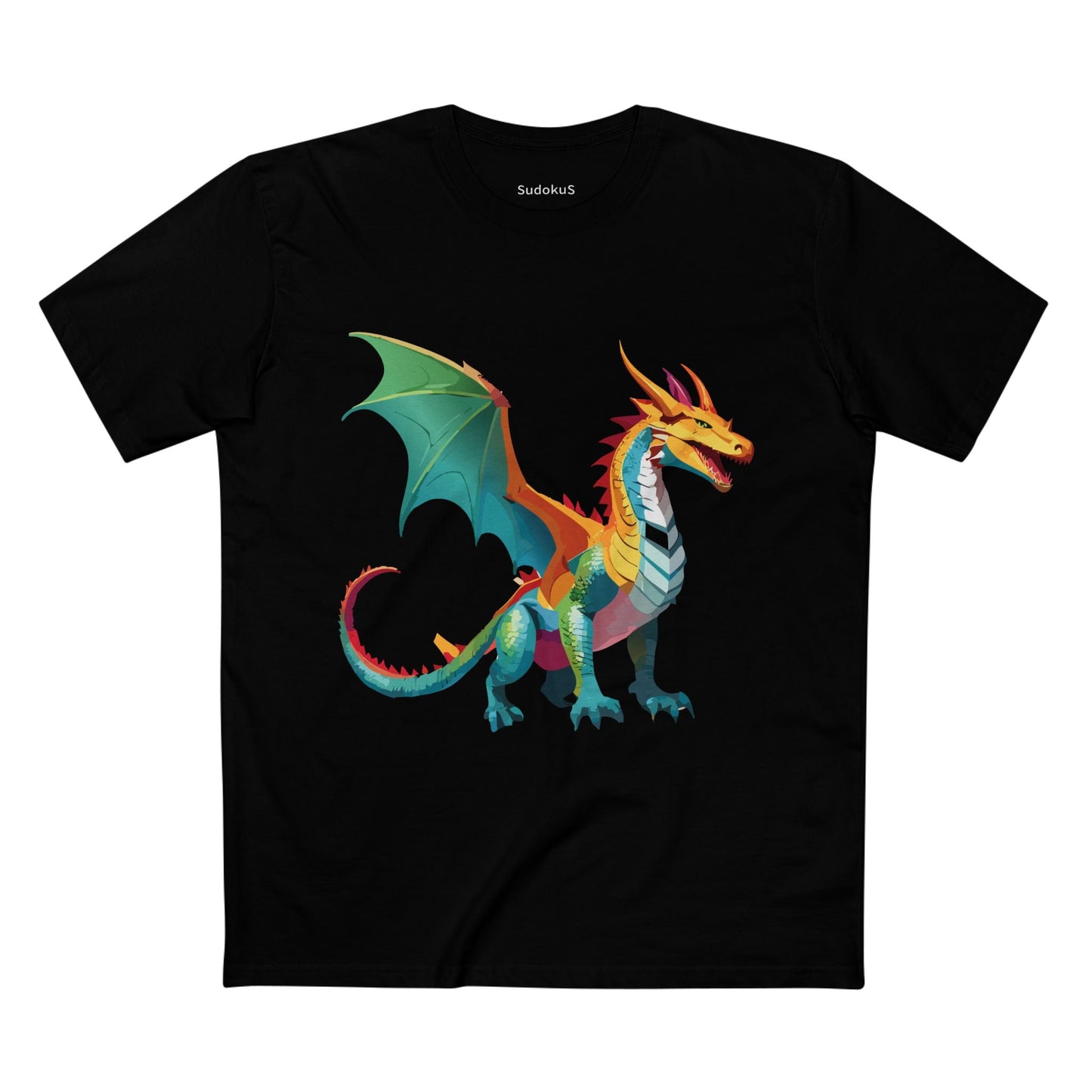 Dragon Graphic Unisex 100 Cotton Staple Tee 9