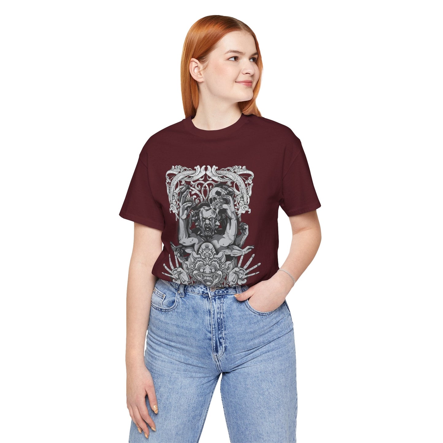 Mask Artwork Illustration Graphic Unisex Cotton T-Shirt r17