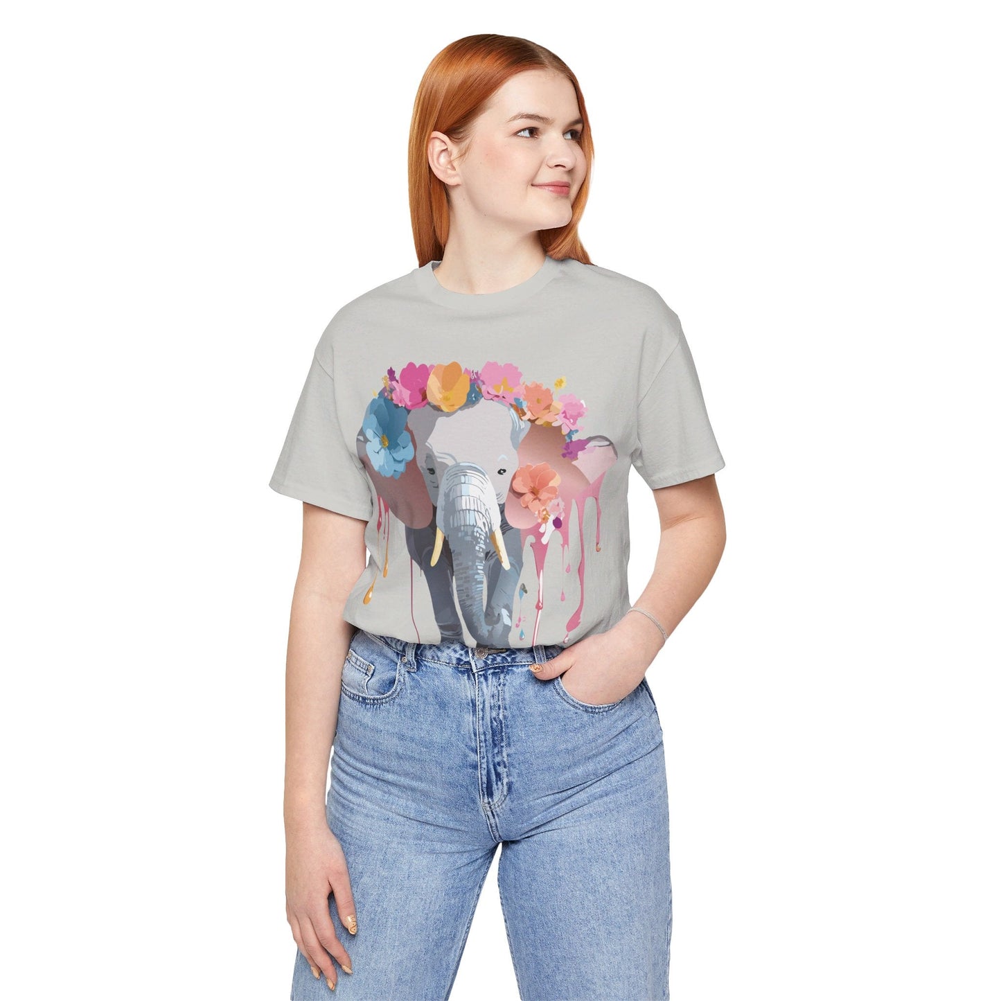 Adelpha Elephant Graphic Tee Unisex Short Sleeve Jersey Shirt With Vintage Artwork