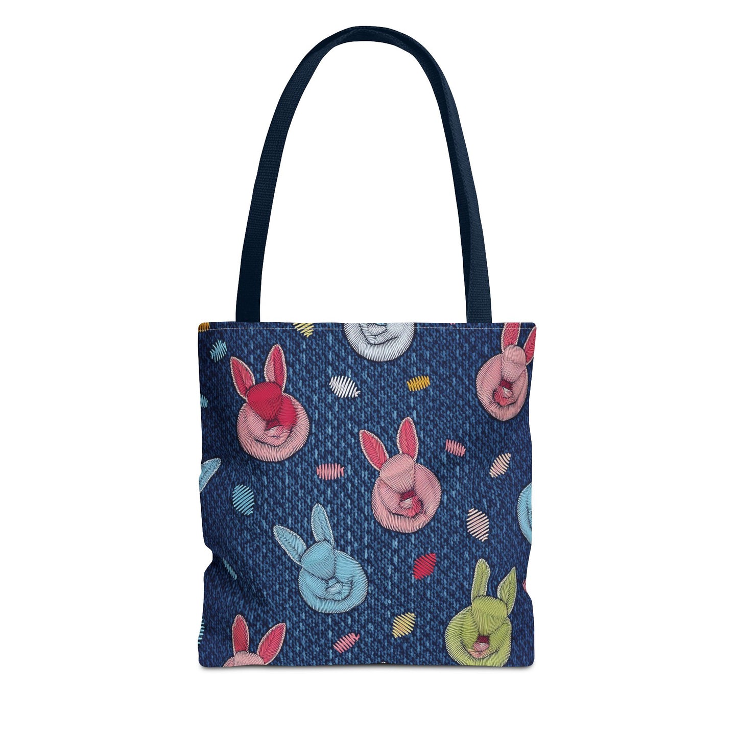 Denim Fabric Imitation Print Unisex Canvas Bag Poly Spun 3 Sizes Tote Bag 192-4