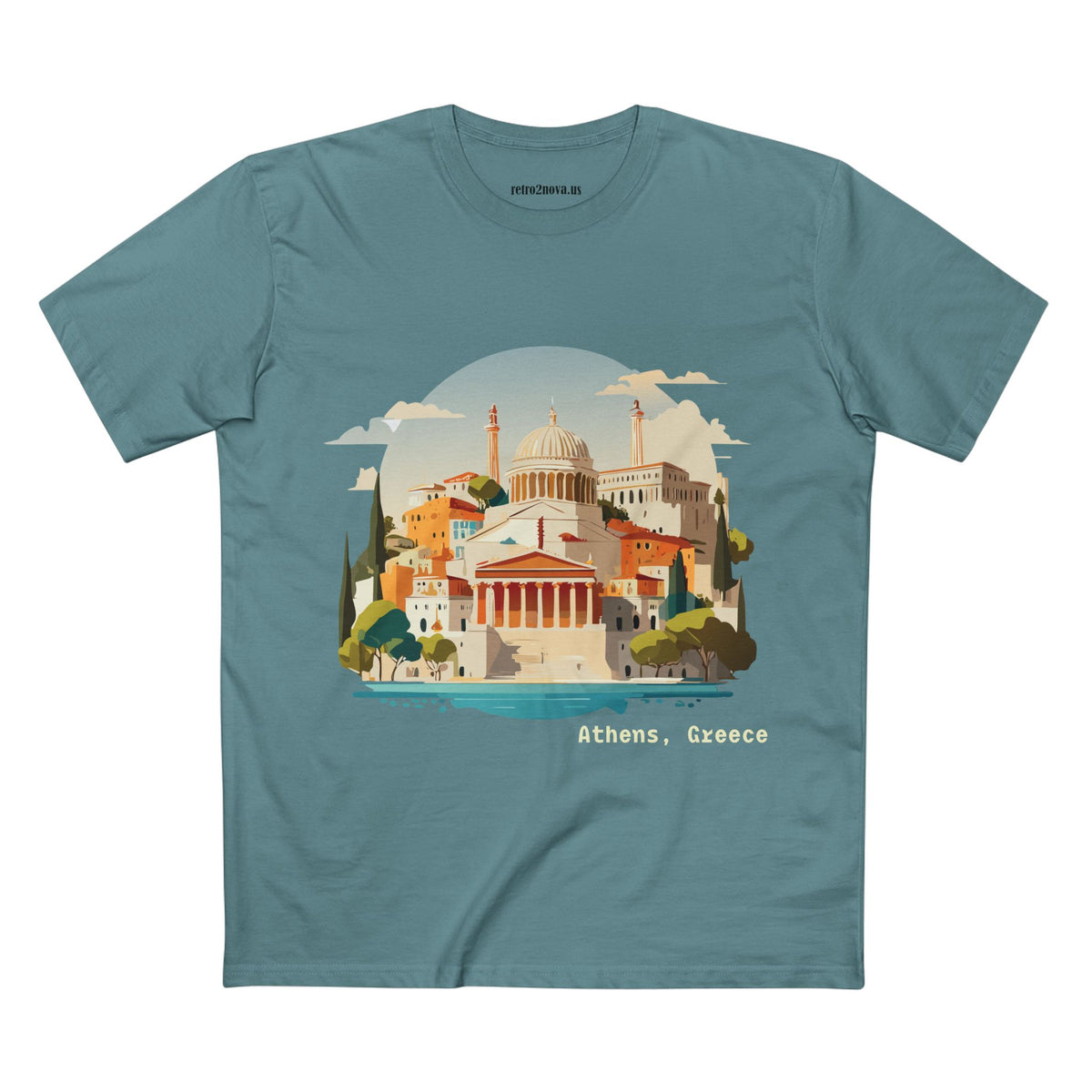 Athens Greece Cityscape T-Shirt | Greek Landmark Illustration