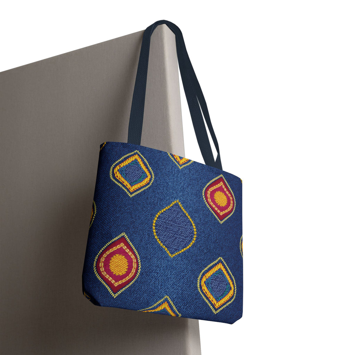 Diwali Graphic Denim Fabric Imitation Print Unisex Canvas Bag Poly Spun 3 Sizes Tote Bag 205-19