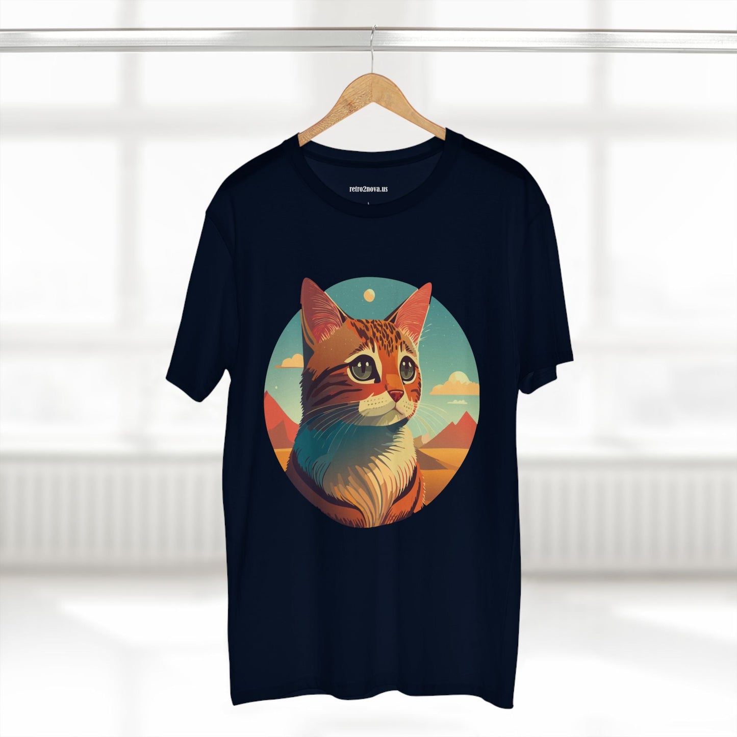 Cat Shirt Unisex Premium Cotton Tee With Original Art Design By Retro2Nova Breathable Ring Spun Cotton Soft Comfortable