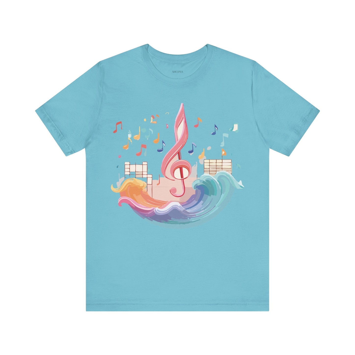 Music Graphic Unisex 100 Cotton Vintage Art with Musical Elements Tee 30