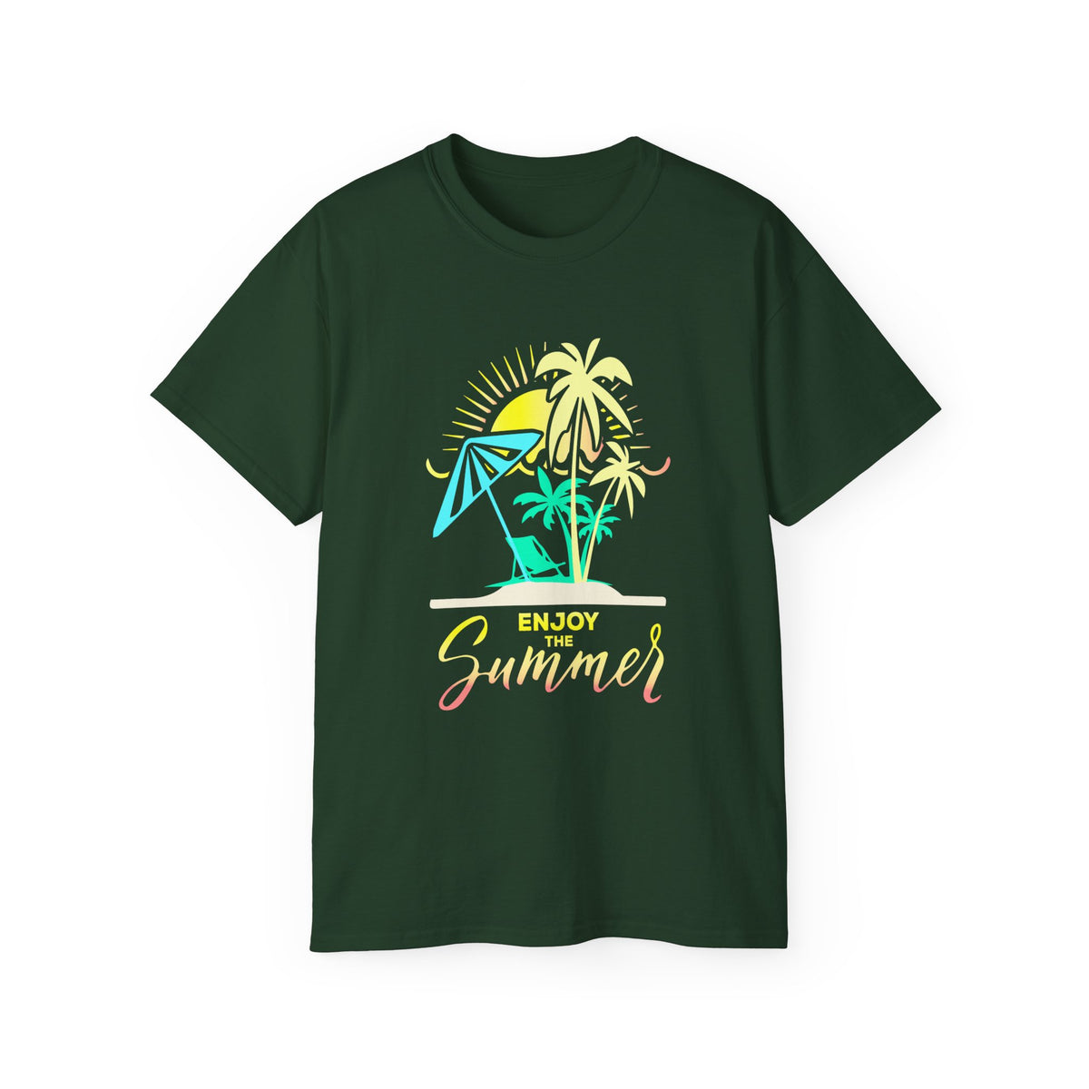 Enjoy the Summer palm trees surfboard tee | Summer T-Shirt