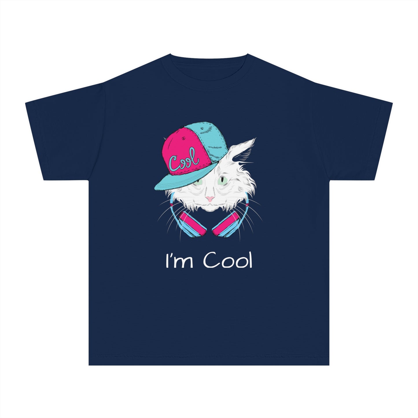 Youth Tee Shirt with Cool Cat