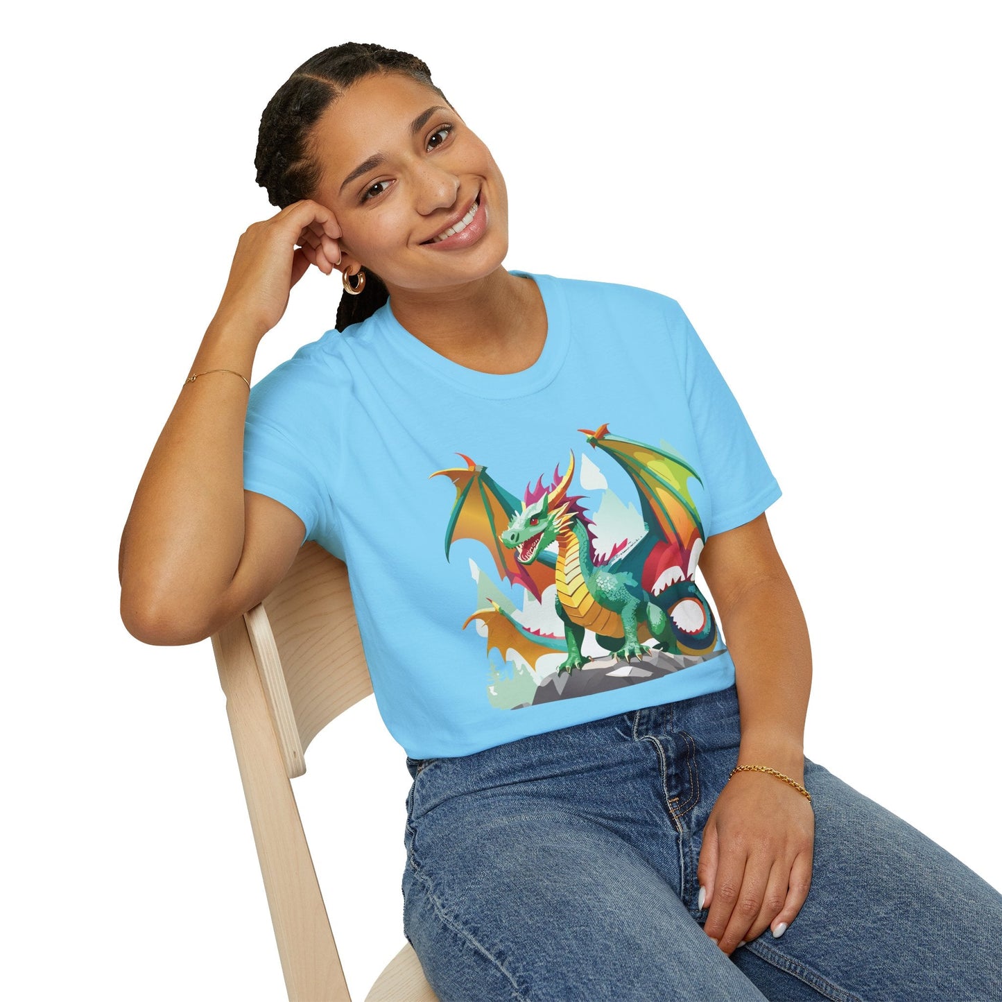 Dragon Graphic T Shirt for Men and Women Unisex Animal Design Softstyle Cotton Tee Premium Quality