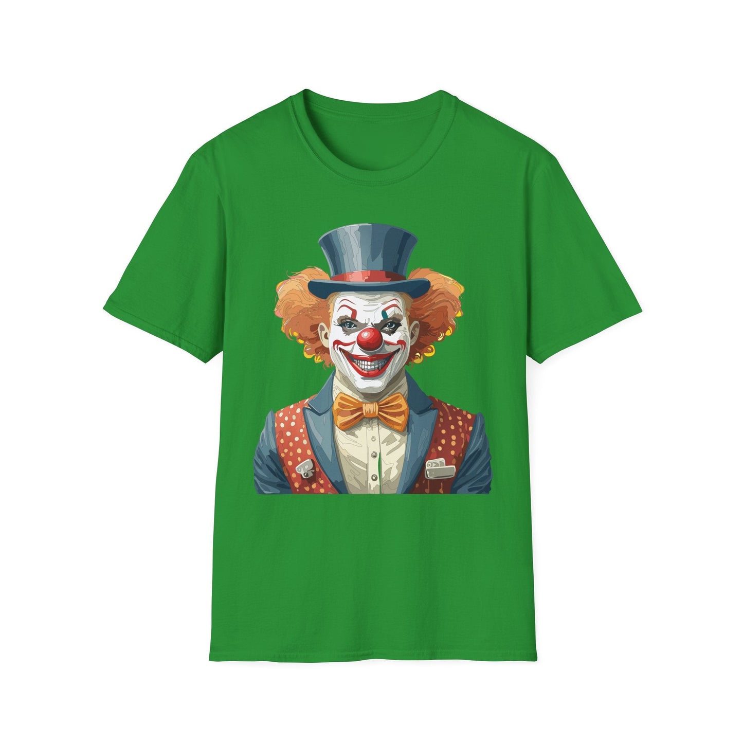 Clown Shirt, T Shirt with Clown, Funny Man Shirt, Tee Shirt with Funny Man, Circus Shirt, Shirt with Circus, Scary Man Shirt, Shirt with Scary Man