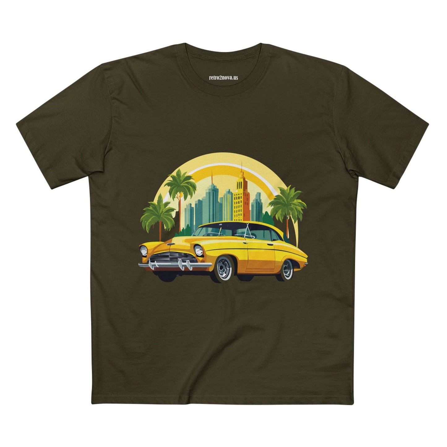Retro Car Shirt Vintage Car Shirt Unisex Premium Cotton Tee With Original Art Design RC 24