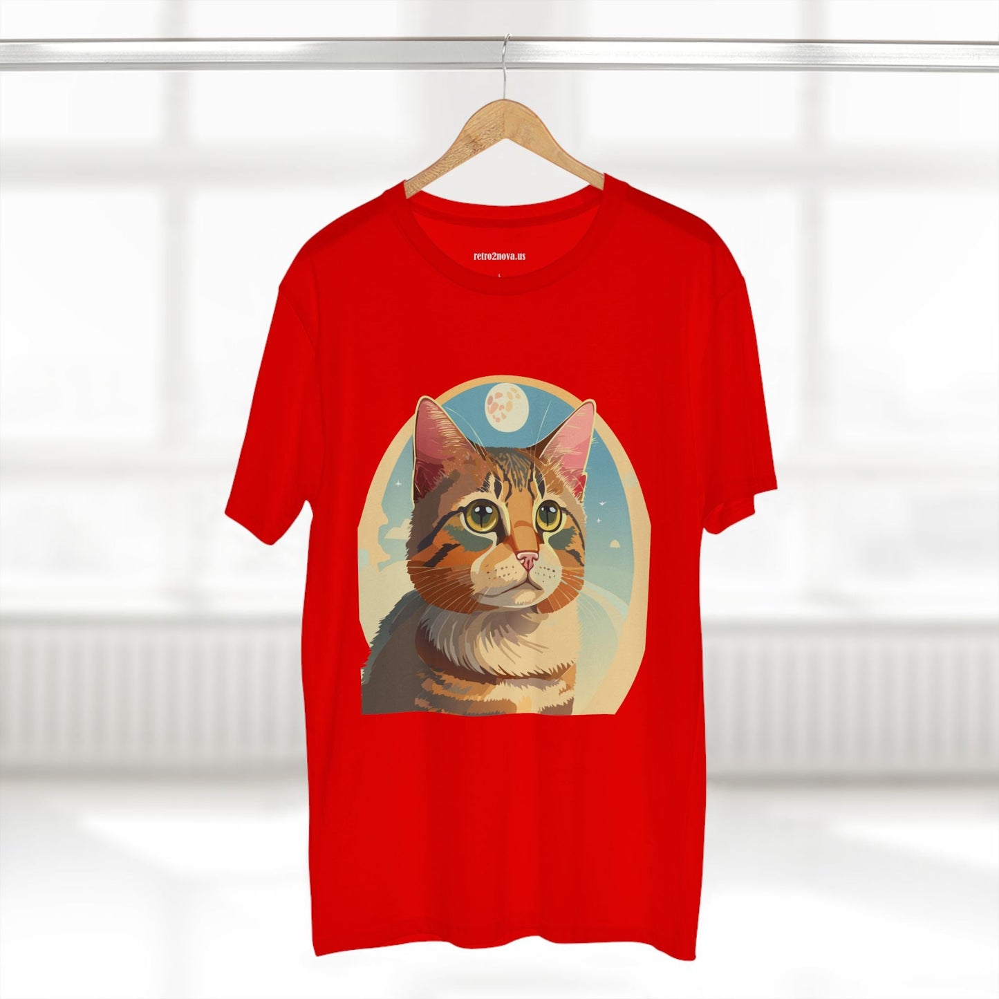 Cat Shirt Unisex Premium Cotton Tee With Original Cat Art Design Retro2Nova Soft Breathable Regular Fit