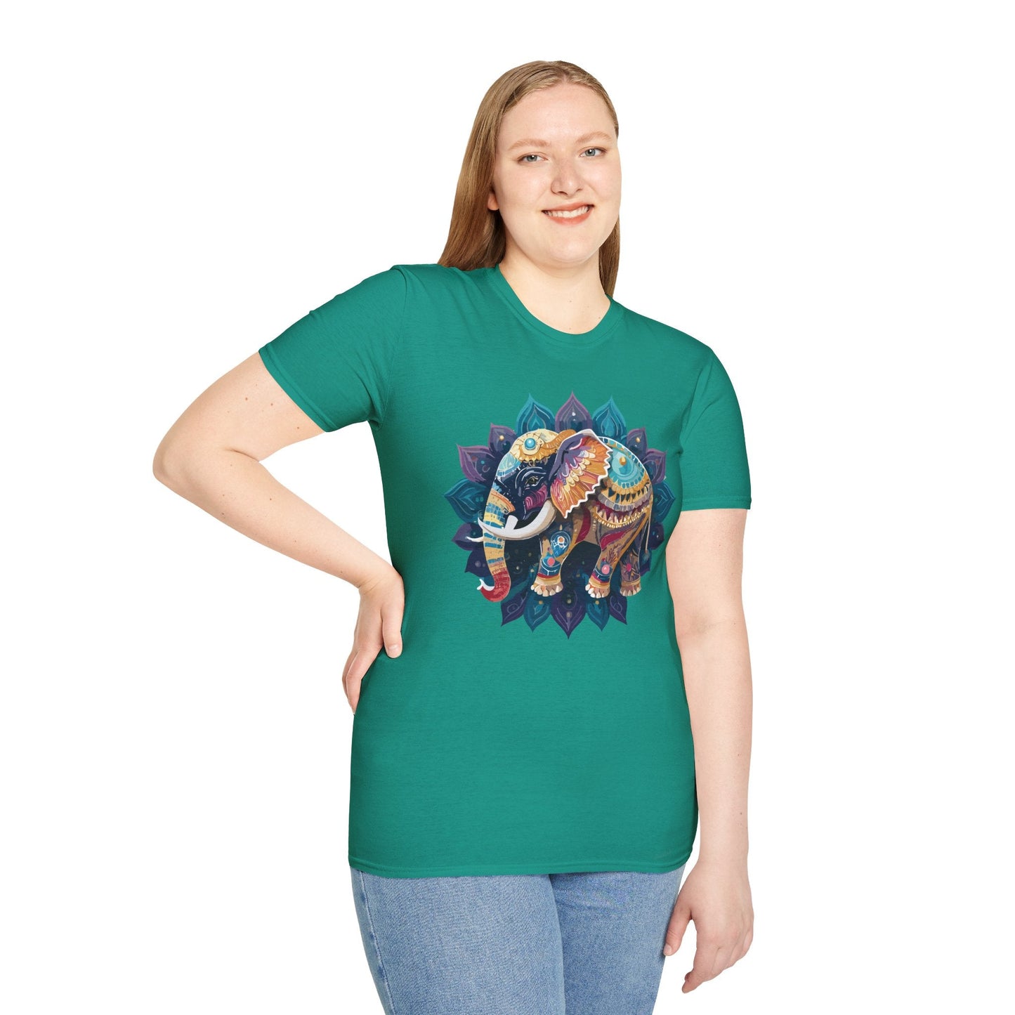 Elephant T Shirt Unisex Softstyle Cotton Tee Gildan 64000 Comfortable Everyday Wear